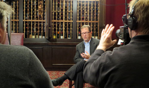 The interview was conducted at Indy's Capitol Grille at the Conrad Hotel.