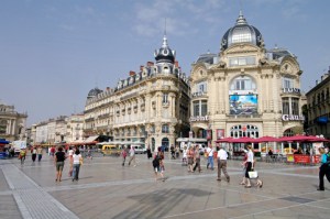 Place de Comedie, the city center of Montpellier