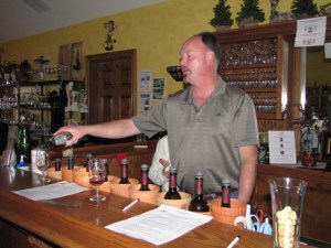 Jeff Durm pours in his tasting room. Yahoo.com Photo