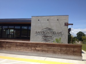 Saffron Fields' very cool tasting room.